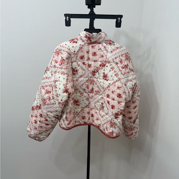 Altar'd State Pink Floral Puffer Quilted Jacket - Picture 4 of 4